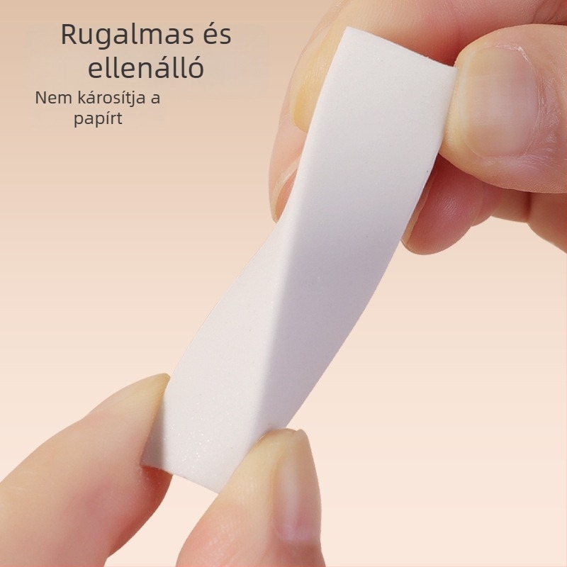 Háromszög alakú radír morzsamentes, rendkívül tiszta, általános iskolások számára, betűket nyom nélkül töröl