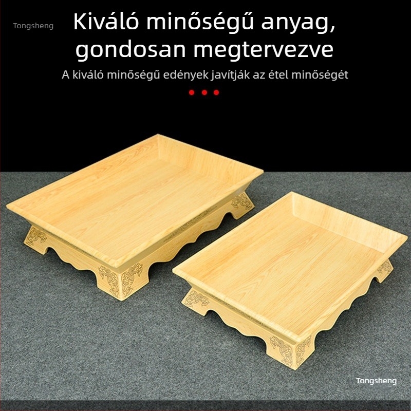 Melamin imitációs porcelán juhbordó, sült báránycomb tál, egész bárány sült tál, mongol kézi húsos tál, téglalap alakú grill-tál