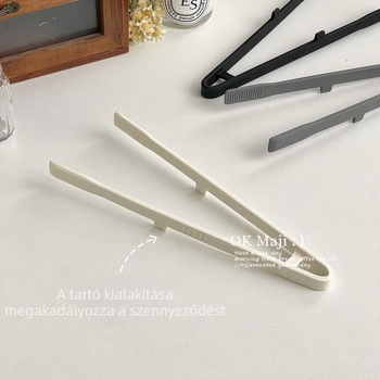 Élelmiszer-minőségű szilikon klipek, hőálló konyhai hosszított kivitel, égési sérülések elleni védelem, steak és barbecue sütéséhez