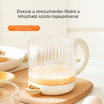 Kézi tojáskeverő, fél-automata, többfunkciós, könnyen tisztítható mérő- és szűrőedény, tejszínhab-készítő készülék