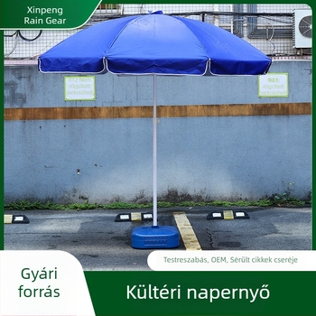 Xinpeng 3m kültéri napernyő rostos merevítőkkel, logó nyomtatással, strandra és kempingezéshez