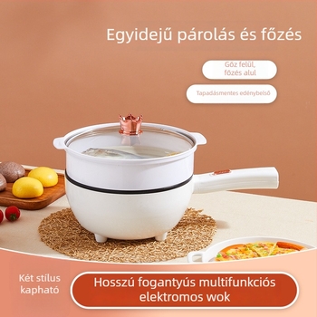 Beépített elektromos wok, tapadásmentes, multifunkcionális főzőedény otthoni használatra