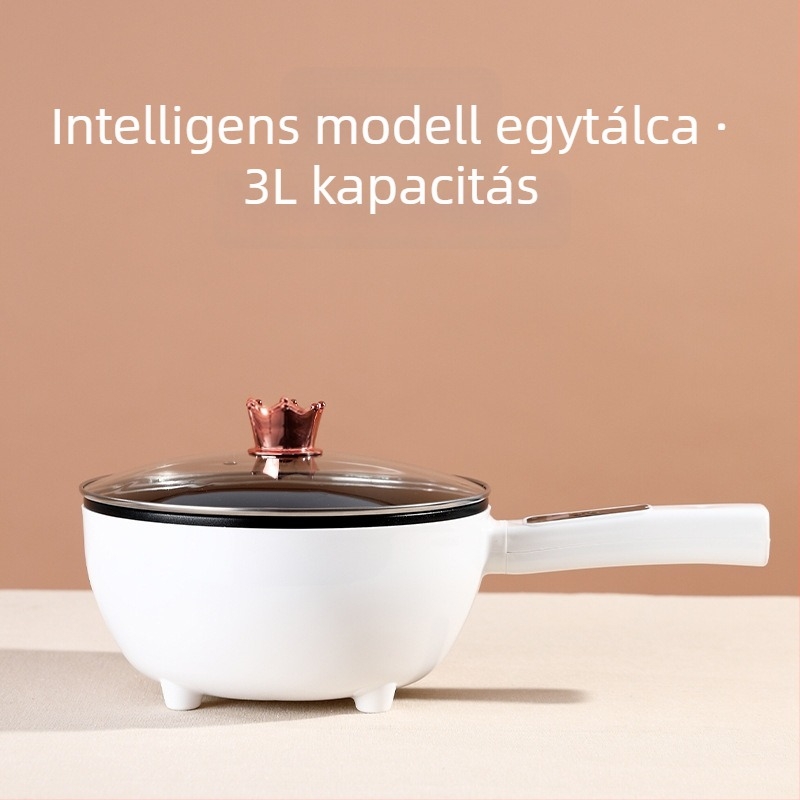 Beépített elektromos wok, tapadásmentes, multifunkcionális főzőedény otthoni használatra