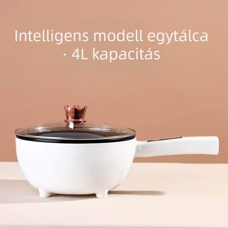 Beépített elektromos wok, tapadásmentes, multifunkcionális főzőedény otthoni használatra