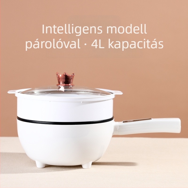 Beépített elektromos wok, tapadásmentes, multifunkcionális főzőedény otthoni használatra