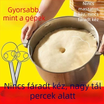 Rozsdamentes acélból készült kézi tészta- és tojásverő – multifunkcionális háztartási konyhai eszköz