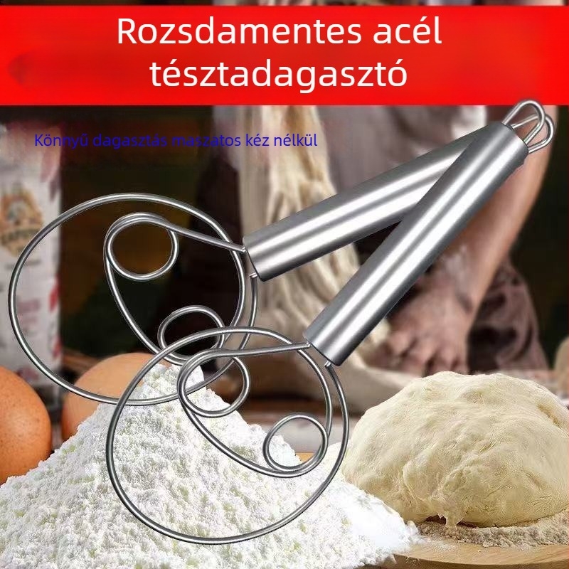 Rozsdamentes acélból készült kézi tészta- és tojásverő – multifunkcionális háztartási konyhai eszköz