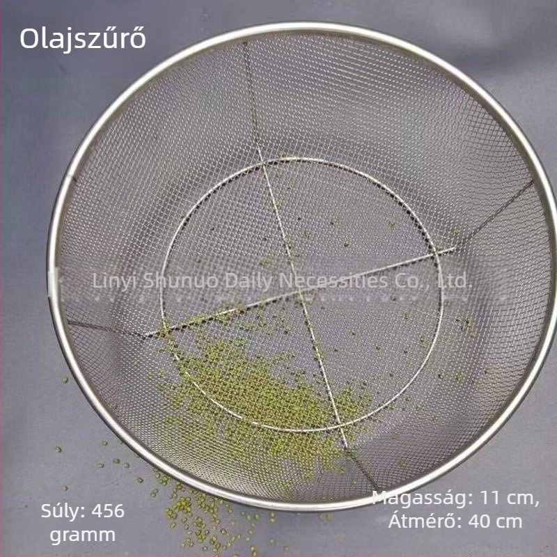 40 cm-es kerek szita mung babhoz, fin hálós rostély gabonához és sütőkosár