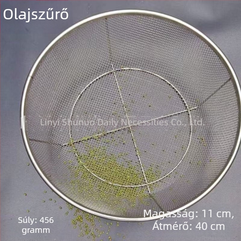 40 cm-es kerek szita mung babhoz, fin hálós rostély gabonához és sütőkosár