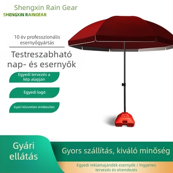Nagy kültéri napernyő teraszokhoz és szállodákhoz, megerősített váz és logónyomtatás