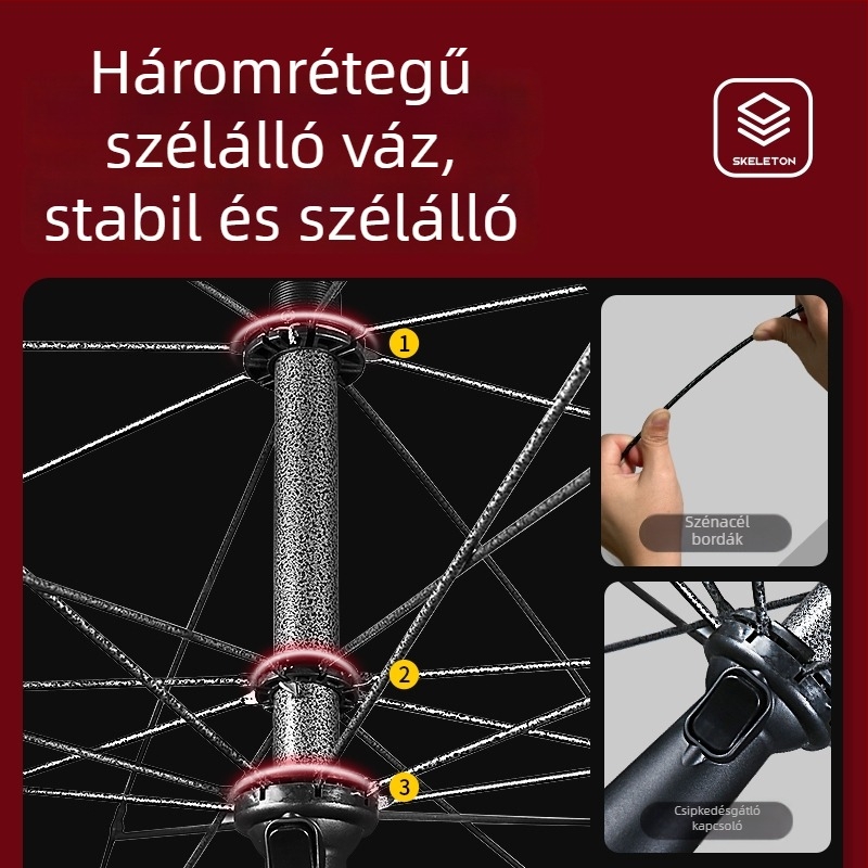 Nagy kültéri napernyő teraszokhoz és szállodákhoz, megerősített váz és logónyomtatás