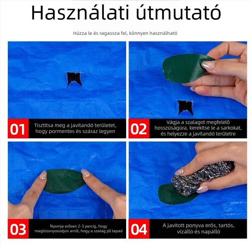 Szövetalapú javító szalag ernyőkhöz, esőruhához, sátrakhoz és ponyvákhoz