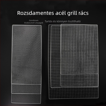 Egyszer használható galvanizált vas grillháló, téglalap alakú kültéri használatra