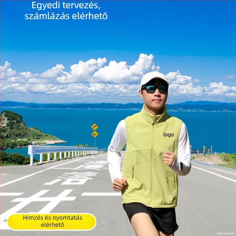 Testreszabott kültéri softshell mellény álló gallérral, meleg és könnyű, szélvédő sportos–casual viselethez, csapatlogóval