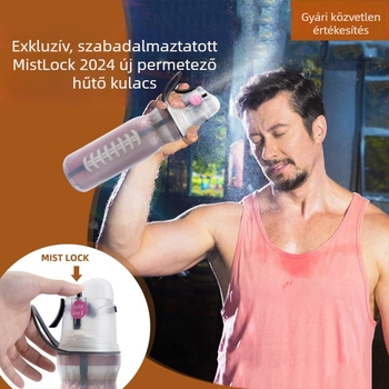 Spray víz pohár nyári hidratációhoz, hordozható, ütésálló kültéri sportokhoz