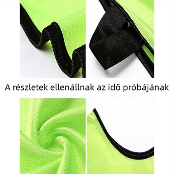 Gyerekeknek készült kosárlabda és futball edzésre szánt mellények, csapatnumeres mellények, mellények csapatépítéshez és nyomtatott reklám pólók