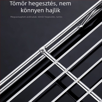 Rozsdamentes acél sertésrács, vastagított kétszintes hűtő- és kiállító rács, hús kiállító rács, grillsütő rács, kettős rétegű kereskedelmi használatra