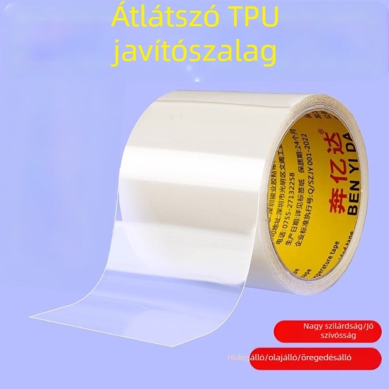 TPU átlátszó textiljavító patch: ponyva, esőkabát, sátor, esernyő, kabát, kanapé, ülés az elektromos járműben, vízálló nadrág, úszás
