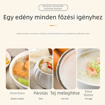 Többfunkciós, fedő nélküli kerámia fazék otthoni használatra — egyben tészta, tej, bébiétel és leves készítésére