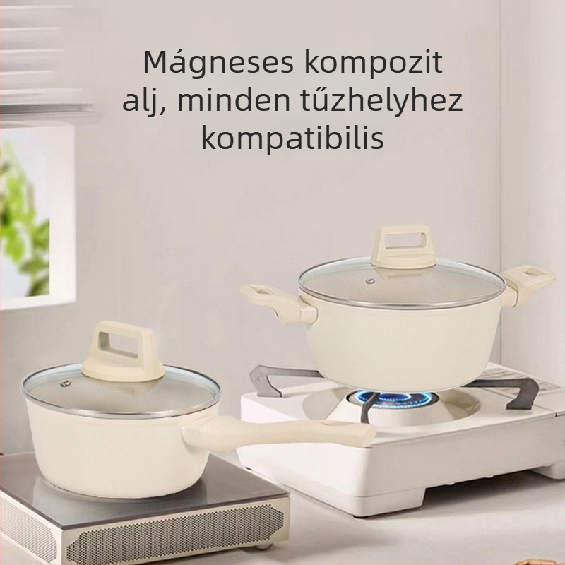Többfunkciós, fedő nélküli kerámia fazék otthoni használatra — egyben tészta, tej, bébiétel és leves készítésére