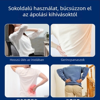 Új, fejlesztett mágneses deréktámasz öv acéllemez-támogatással, melegen tartó és védő funkcióval, sportokra és fitneszhez