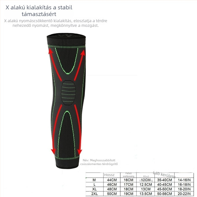 Hosszú nylon térdvédők kosárlabdára, futásra és kerékpározásra, kötött