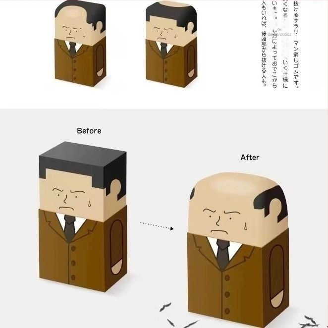 Japán stílusú karikatúra formájú radír – TPR radír, morzsamentes, művészeti és iskolai használatra