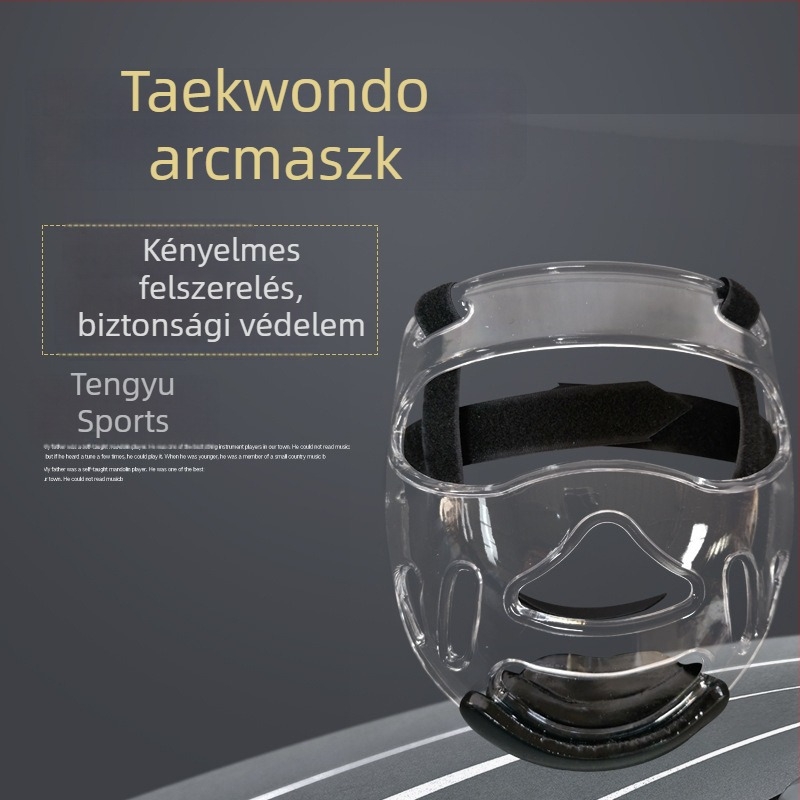 Leválasztható átlátszó Taekwondo fejvédő és arcvédő