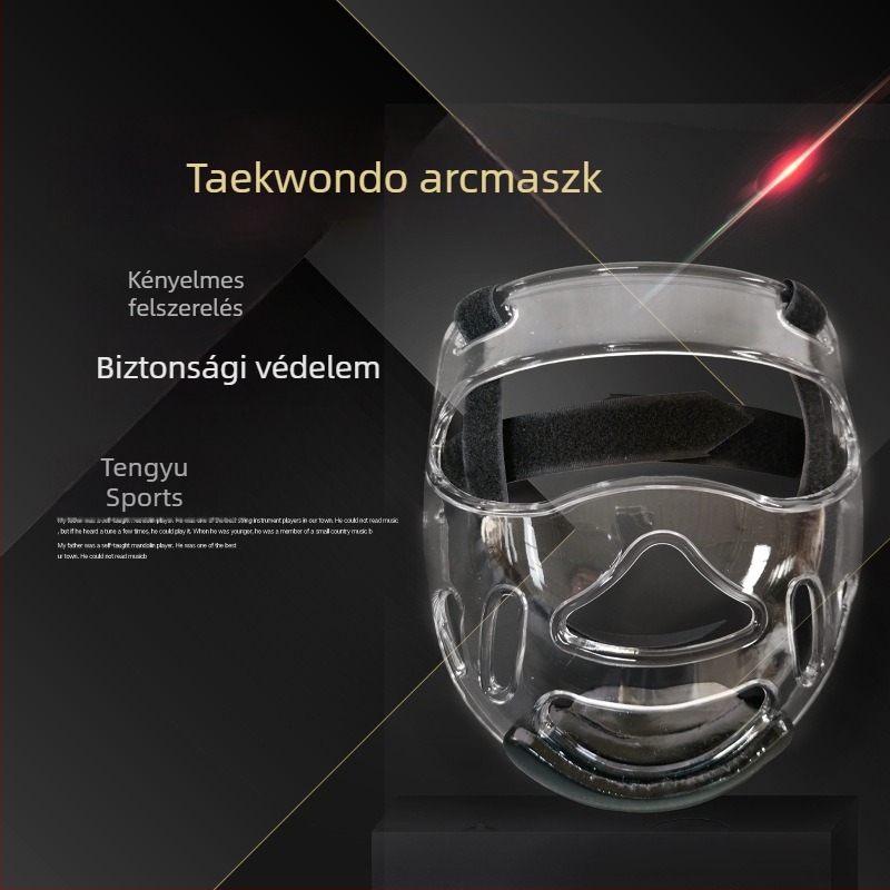 Leválasztható átlátszó Taekwondo fejvédő és arcvédő