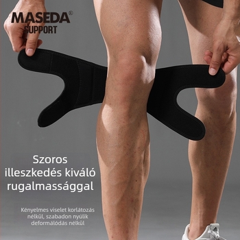 Neoprén térdvédő nyitott patella kialakítású sportvédő: futás, hegymászás, kerékpározás, kosárlabda, tánc, ugrókötél