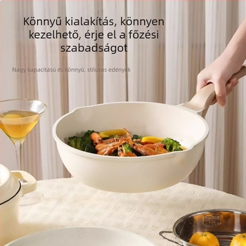 Gránit alapú, tapadásmentes 7 darabos edénykészlet üvegfedőkkel