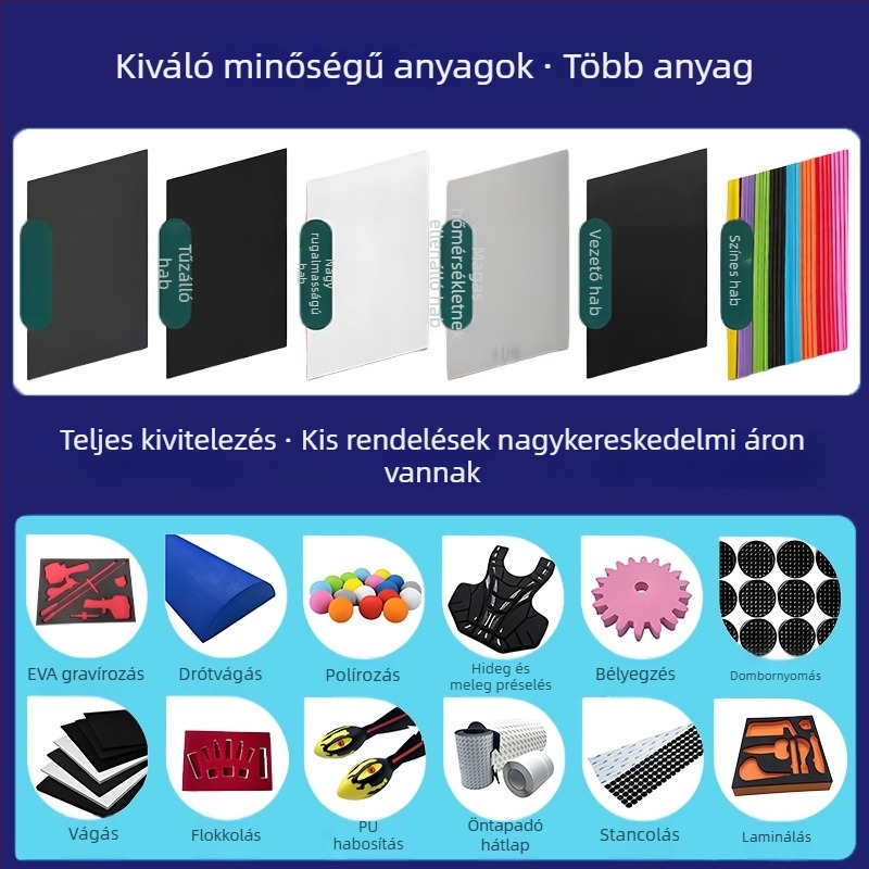 Személyre szabható EVA-borítású alumínium szerszámos doboz habbetéttel és CNC-gravírozott egyrészes EVA belső tálcával, 28–80°
