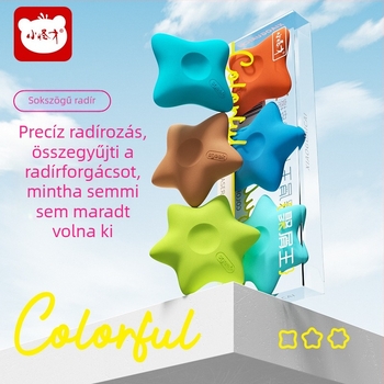 Casimir sokszögletű csillaggradír, darabkák nélkül, ultra tiszta, nem toxikus gyerekeknek