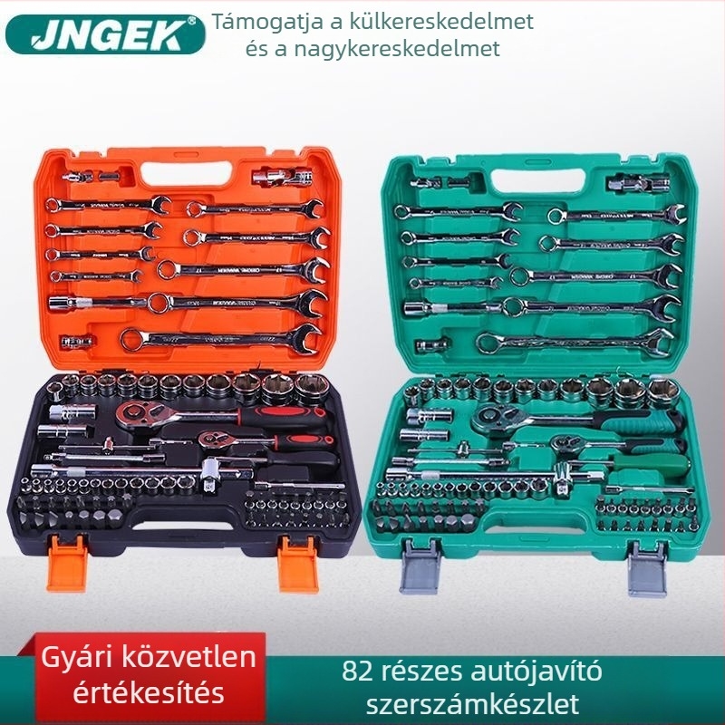82 részes autójavító szerszámkészlet króm-vanádium acélból