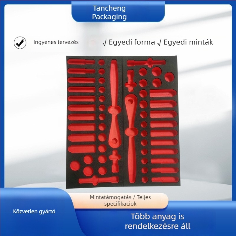 EVA-bélés és belső támasz szerszámtároló, ajándék- és ékszerdobozhoz, CNC gravírozással, kétszínű dizájn