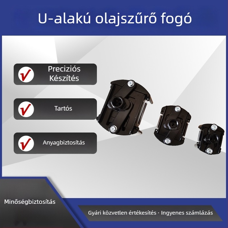 Német stílusú U-alakú két-karú szűrőkulcs autójavításhoz, állítható, magas széntartalmú acélból