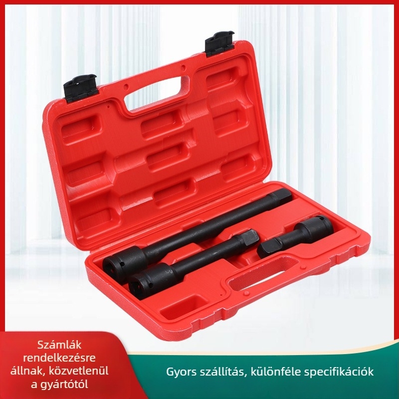 Hosszított orsókészlet autójavításhoz, króm-vanádium acél, 3 darabos