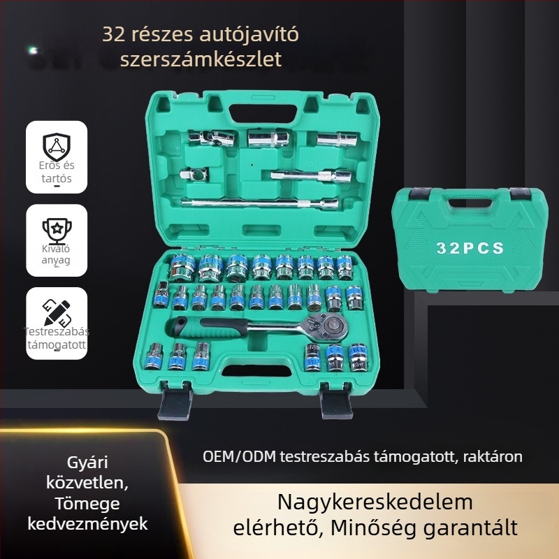 32 darabos autós csavarkulcs készlet