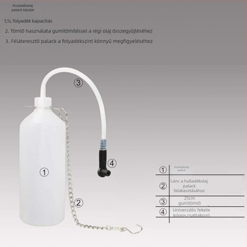 Kézi autó fékfolyadék pumpa 1 literes tartállyal – kuplung- és használt olaj kivonására szolgáló eszköz, autójavítási szerszám