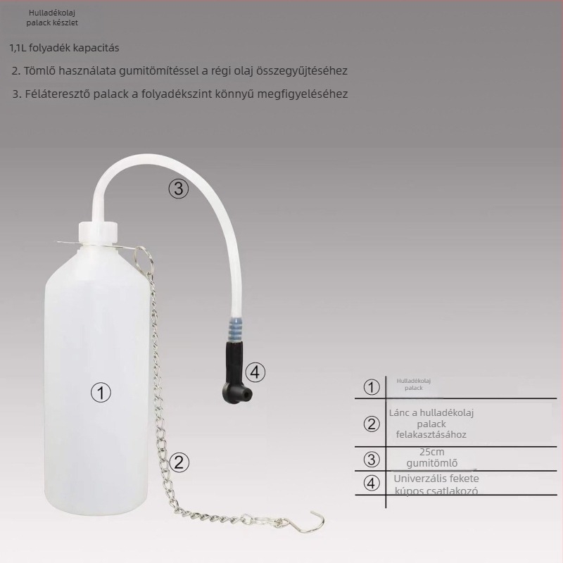 Kézi autó fékfolyadék pumpa 1 literes tartállyal – kuplung- és használt olaj kivonására szolgáló eszköz, autójavítási szerszám
