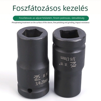 InBev Ipari szintű pneumatikus hatszögletű csatlakozó, hossza 8 cm, 19 mm hatszögletű, nehéz kivitel, 3/4 hüvelykes hajtáshoz