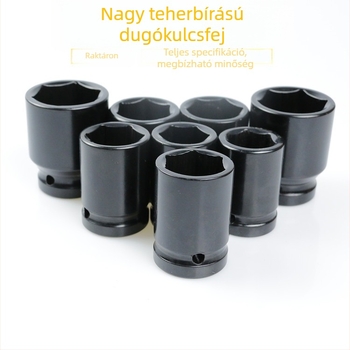 Masszív pneumatikus hatszögletű csatlakozókulcs 3/4 hüvelykes hajtással, 19 mm fogakkal, elektroforetikus bevonattal, 45# acél
