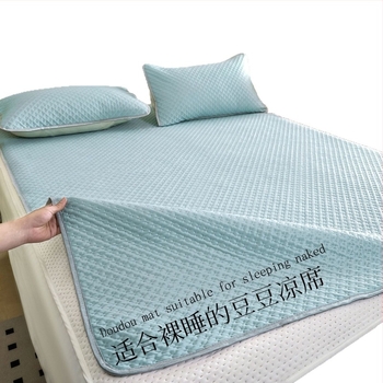 Nyári hűsítő ice silk ágy matracvédő, egyszínű, kétoldalas, gépi mosás, kollégiumi használatra, 1.5–2.0 m ágyakhoz