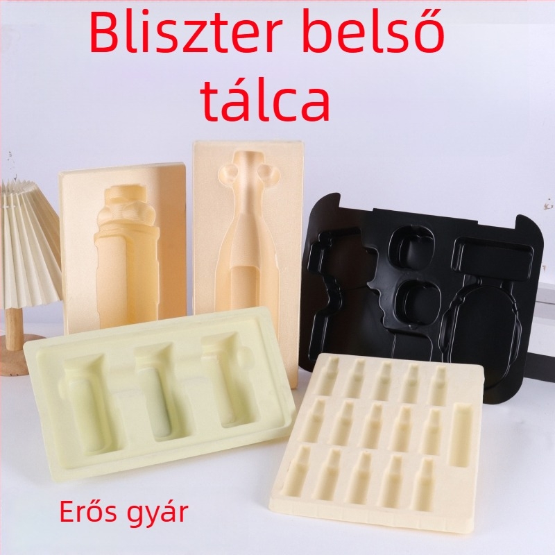 Átlátszó PVC blisteres tálca borhoz, PP habos ház, flockolt belső a fém alkatrészekhez, PET belső tálca, testreszabható ütésálló tároló