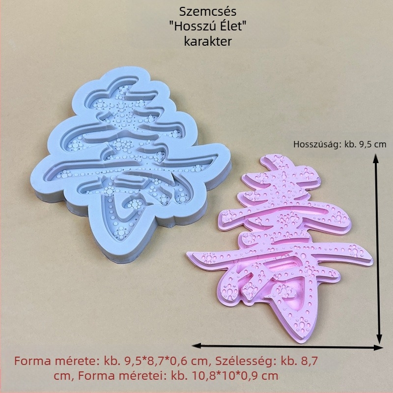 Élettel jelző fondant-szilíkon tortaforma – Újév, szabálytalan alak