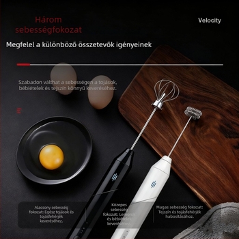 Tölthető kézi tejhabosító, kompakt intelligens mixer kávéhoz