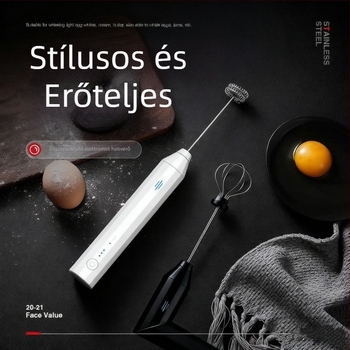 Tölthető kézi tejhabosító, kompakt intelligens mixer kávéhoz