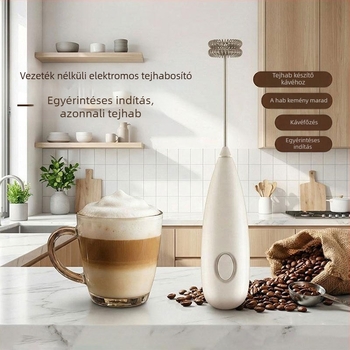 Hordozható elektromos tojás- és tejhabosító, automata tejhabosító otthoni használatra