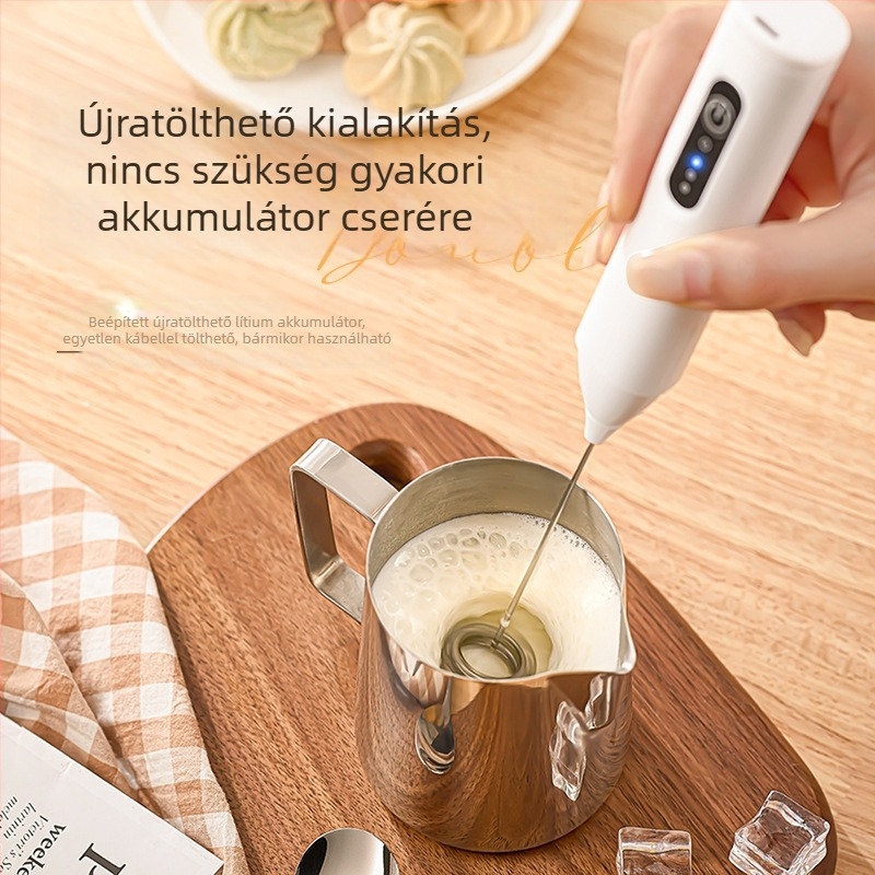 Elektromos tejhabosító, kézi kávéhabosító, tojás- és tejszínkeverő