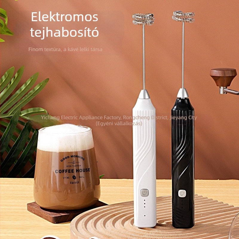 Elektromos kézi tejhabosító és tojásfelverő, kompakt vezeték nélküli konyhai mixer otthoni használatra